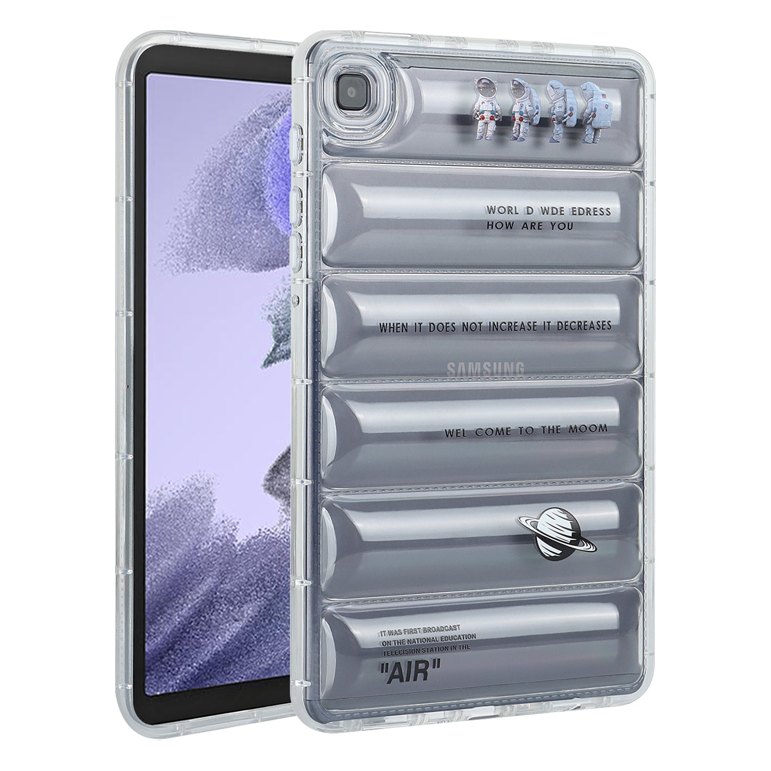 For Samsung Galaxy Tab A7 Lite 8.7-inch T220 T225 TPU Tablet Case Clear Down Jacket Design Pattern Printed Cover For Samsung Galaxy Tab A7 Lite 8.7-inch T220 T225 TPU Tablet Case Clear Down Jacket Design Pattern Printed Cover